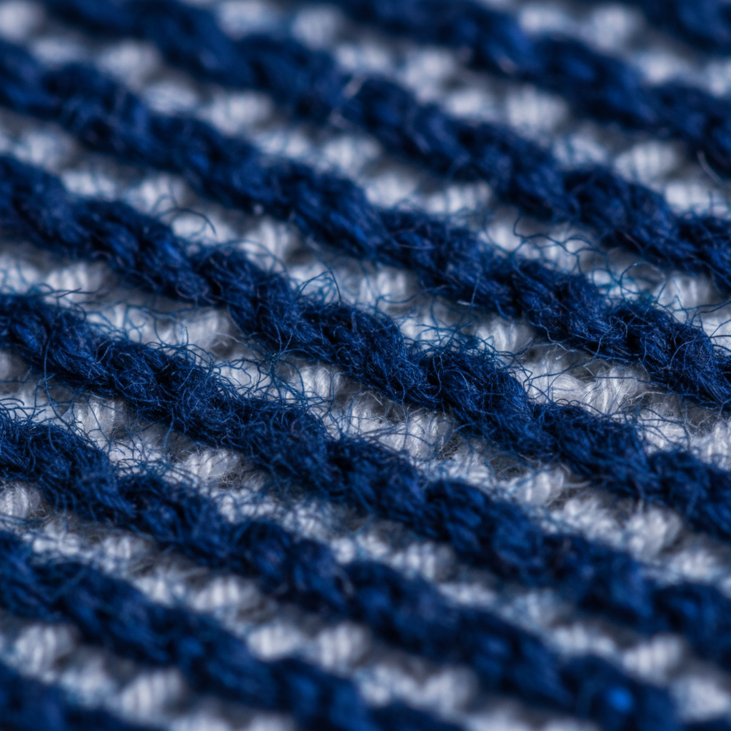 Macro of water-based ink bonded within cotton fiber structure, suede-like texture, no surface film